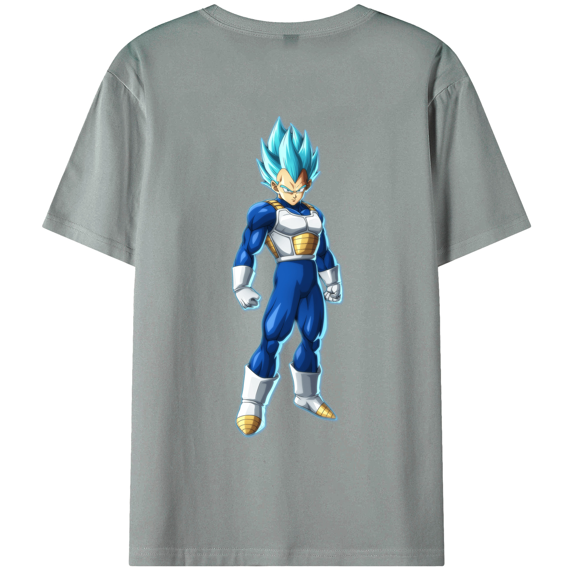 （画像用） ドラゴンボール ベジータ四世（Bejīta Yonsei）DRAGON BALL Vegeta IV 綿100％ メンズ半袖Tシャツ（バックプリント） 通気性